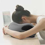 Memory Foam Neck Pillow, Ergonomic U-Shaped Travel Pillow with Washable Cover for Airplane,Car,Office Home-Soft Support