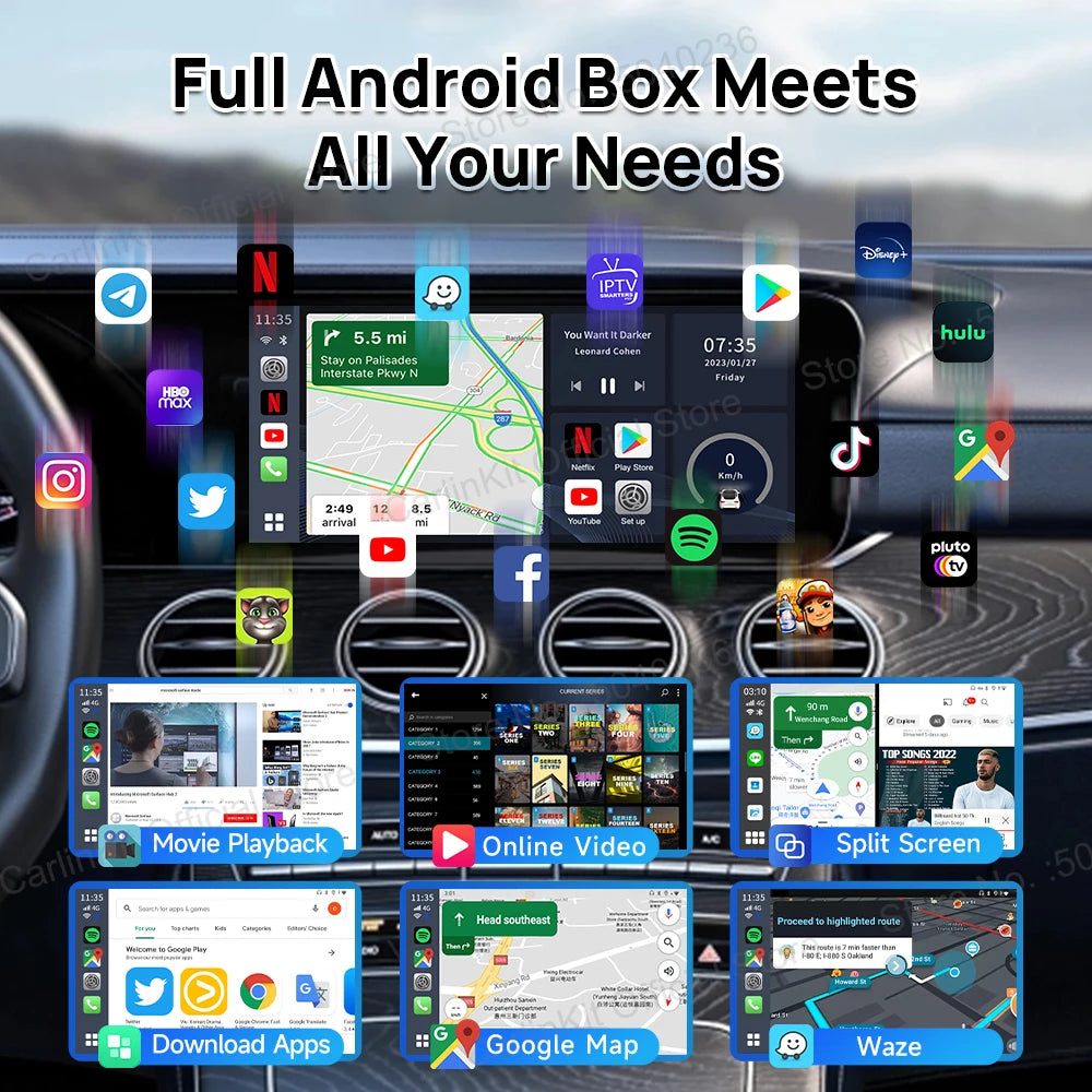 Carlinkit Android 13 AI Box – Wireless CarPlay & Android Auto