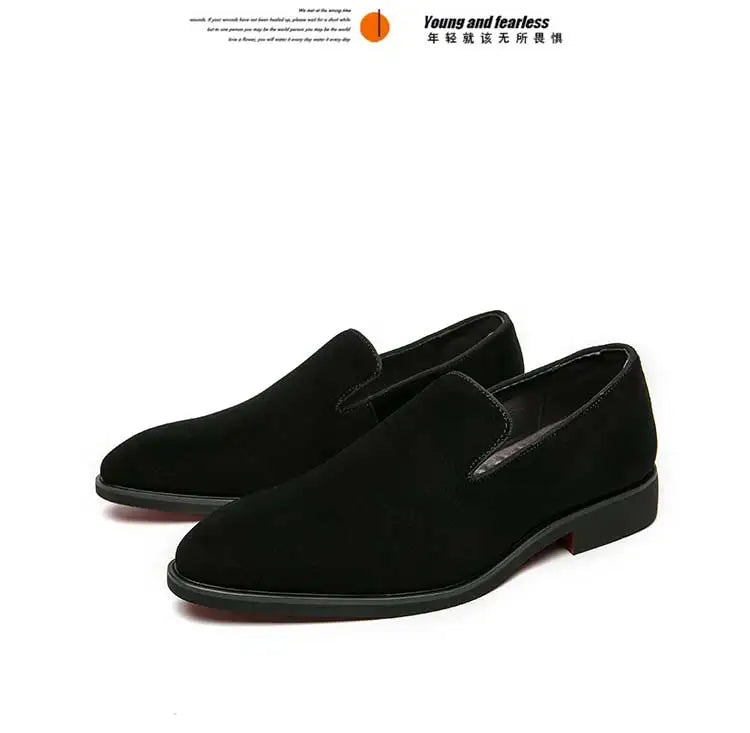 New In Red Bottom Shoes for Men Loafers Flock Solid Slip-On Party Men Dress Shoes Size 38-48 Free Shipping Men Shoes