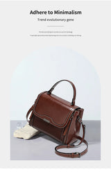 Cowhide Women's Tote Bag 2024 New Luxury Genuine Leather Shoulder Crossbody Bags High Quality Vintage Female Handbag 6241