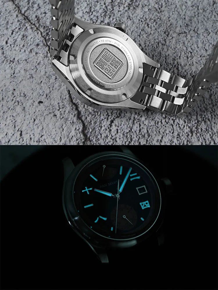 San Martin SN0144 39mm Power Reserve Automatic Watch