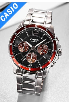 Casio AE1200WHD-1A Men’s Digital Sport Watch – Silver Stainless Steel