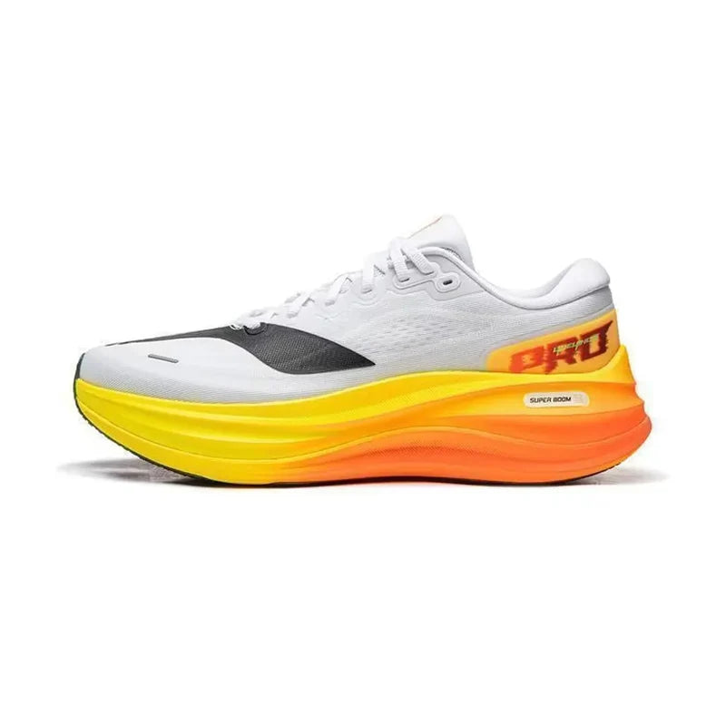 Li-Ning Men's YUEYING 6 PRO Optimized Cushion Running Shoes with Wide Toe Box SUPER BOOM Reflective LiNing Light Sneaker ARHW015