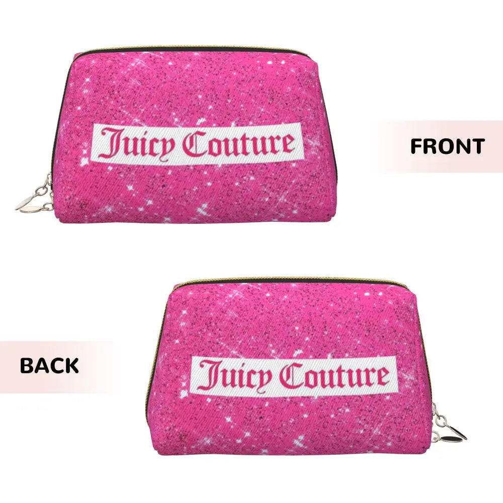 J-Juicy-C-Couture Makeup Bag Zipper Pouch Travel Cosmetic Bags Large Leather Portable Cosmetic Bag for Women