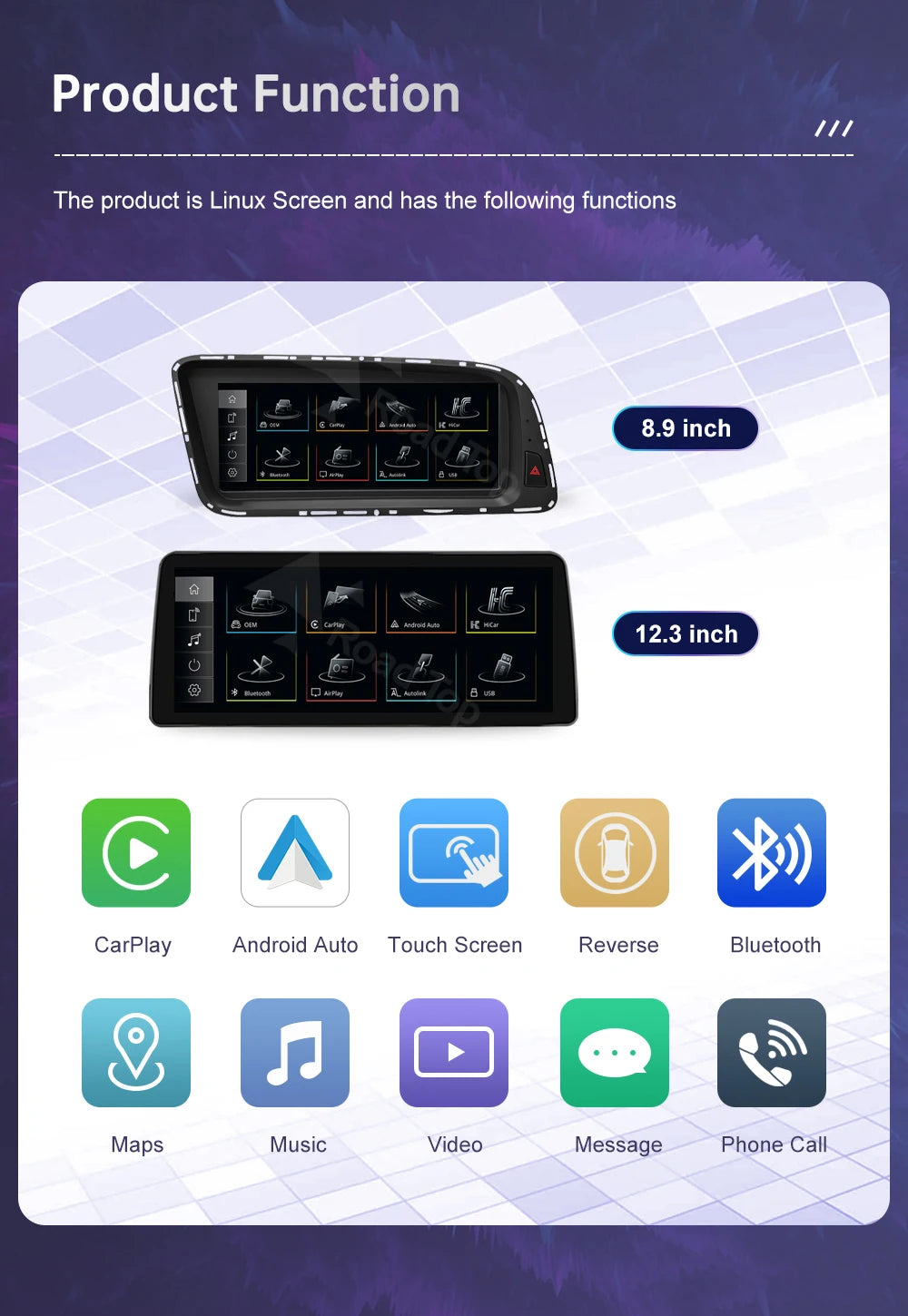 Audi Q5 2009–2017 CarPlay & Android Auto Touchscreen