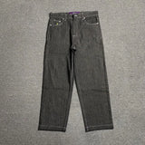 New Always Jeans High quality Printed Embroidery Straight Jeans Black Pants Men Jeans Printing Trend Street Wear AlwaysJeans Men