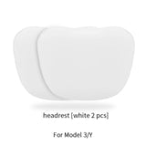 OULEX For Tesla Model 3 Y/Juniper Flocking/Leather Car Seat Neck Pillow Soft Memory Neck Pillow High-Quality Headrest Support