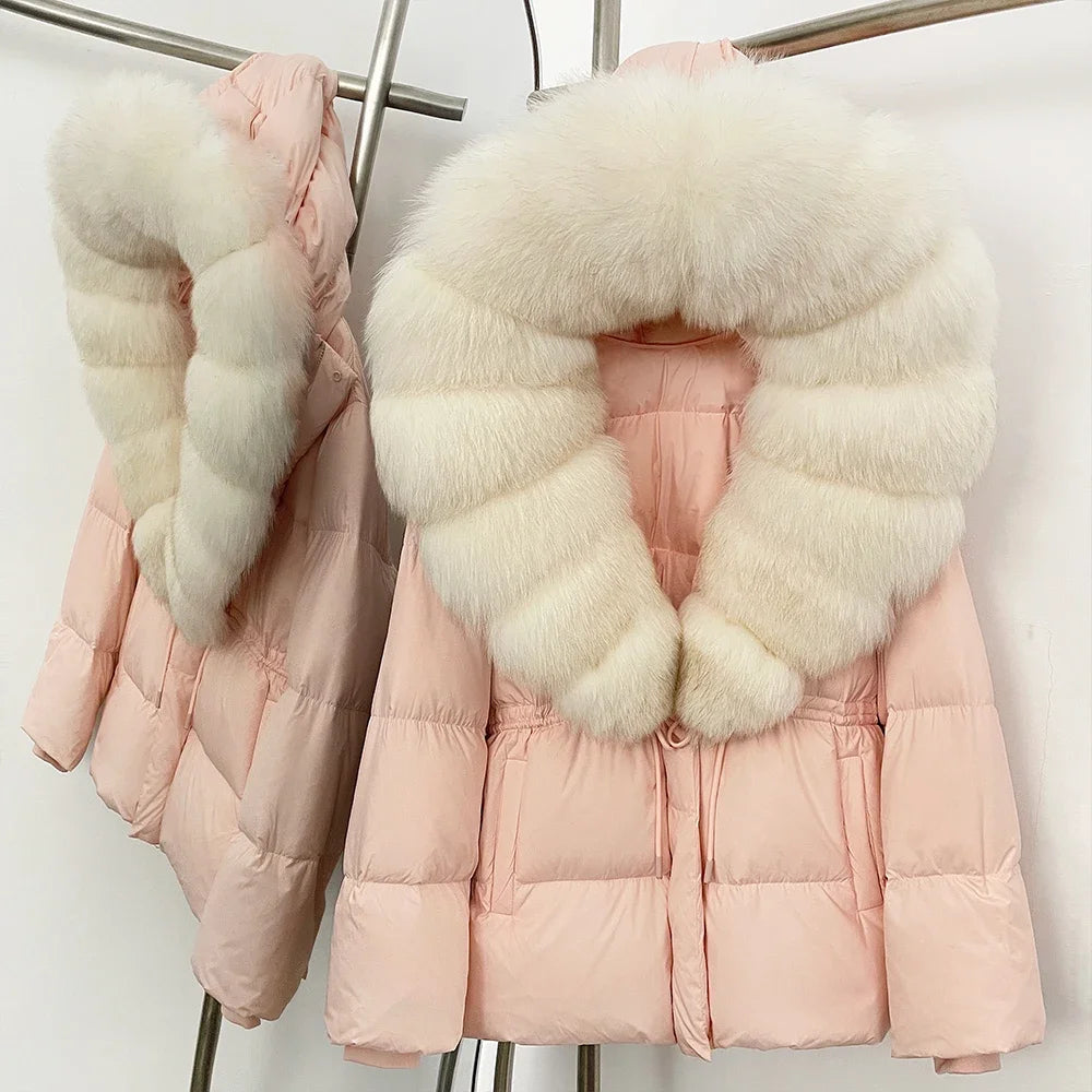 Premium Natural Fur Trim Down Jacket