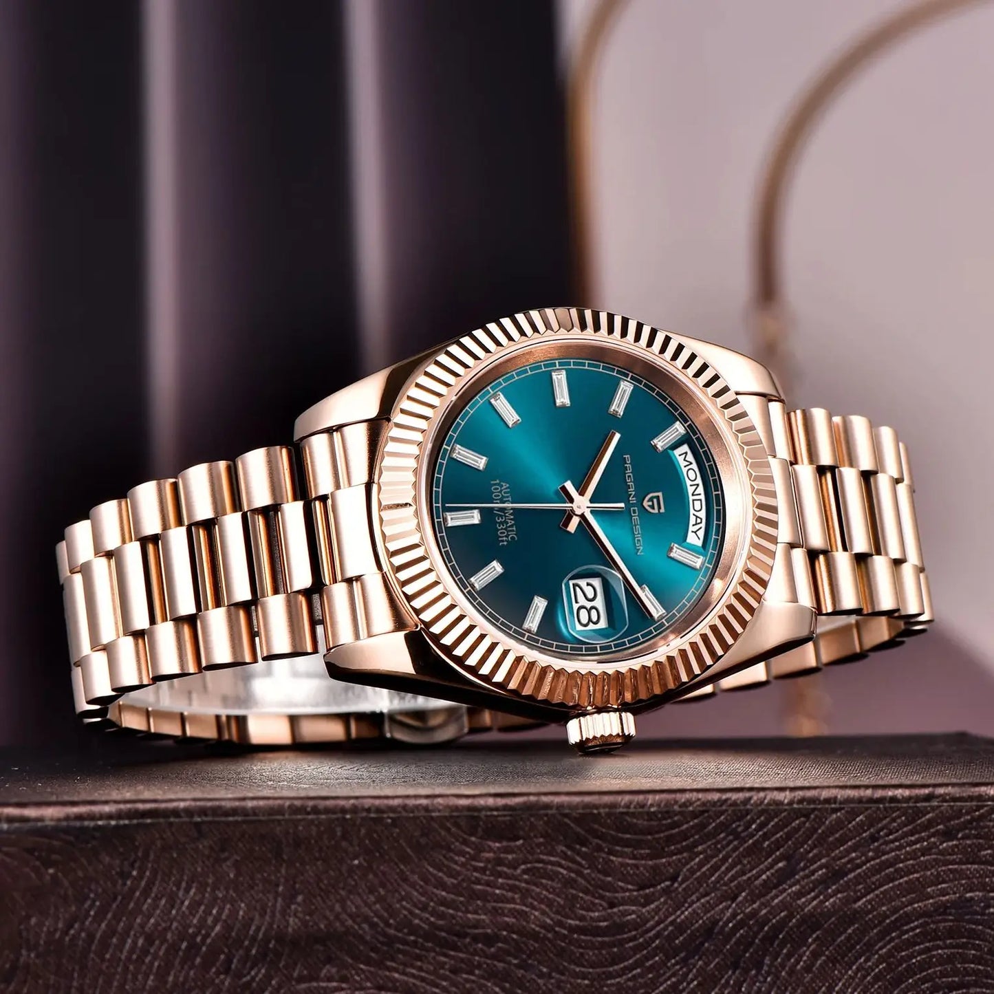 PAGANI DESIGN DD40 Luxury Rose Gold Men's Watches Automatic Mechanical Watch For Men AR Sapphire Glass Date Wrist watch Men 2026