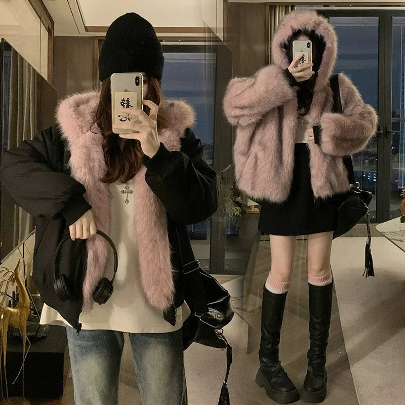 Double-Sided Hooded Winter Parka