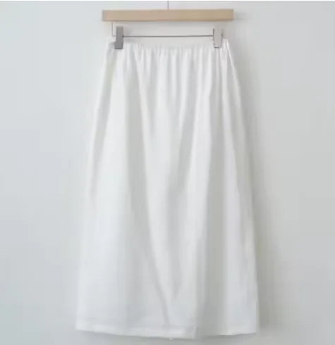 Women's Elegant Linen Midi Skirt – Summer 2025