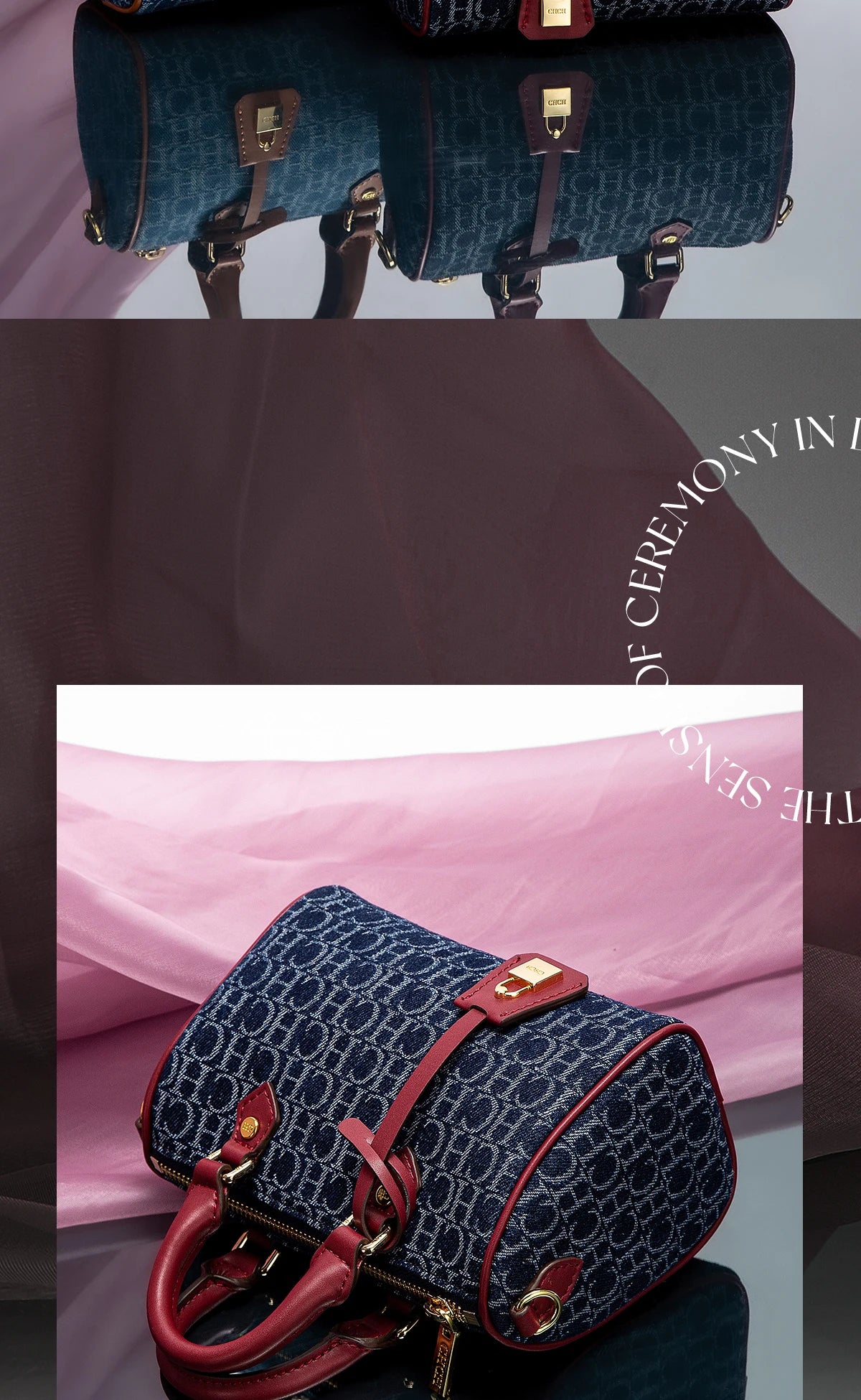 Women's Cowboy Splicing Pillow Bag