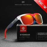 KDEAM Men's Polarized Sunglasses Fishing Lifestyles Mirrored Color Blocking Sun Glasses Women Legend Square Sunglass With Box