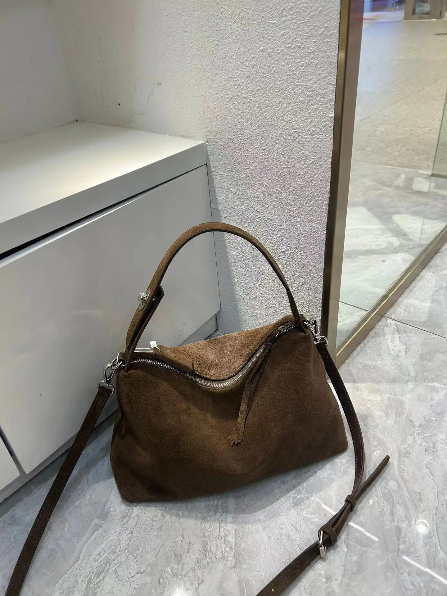 Luxury Suede Boston Tote