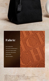 CHCH Tote Bag New Large Capacity Black Simple Knitted Shopping Bag 27*20*28cm