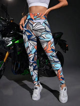Women's 3D Tie-Dye Seamless Push-Up Leggings
