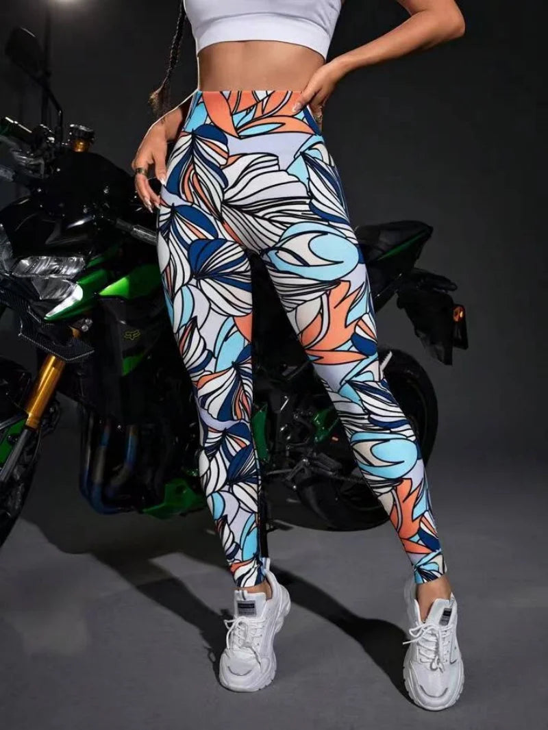 Women's 3D Tie-Dye Seamless Push-Up Leggings