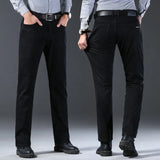 Men’s Classic Black Straight-Leg Stretch Jeans