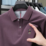 Men's Cotton Bear Embroidery Polo | Korean Style