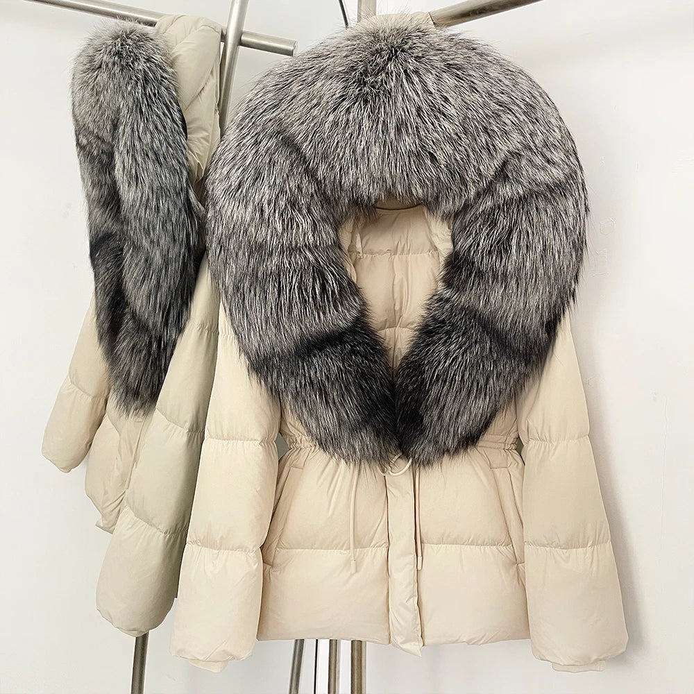 Premium Natural Fur Trim Down Jacket