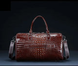 2024 New Cow Genuine Alligator Leather Travel Bags Luxury Men Large Capacity Portable Male Shoulder Bags Brand Travel Duffle Bag