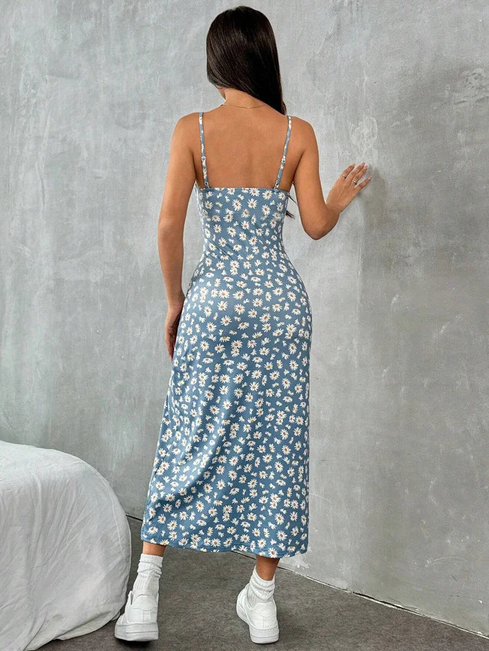 Daisy Leopard Print Maxi Dress