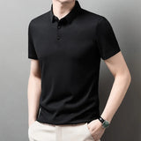 Men's Solid Color Polo Shirt | Breathable Summer Business Casual