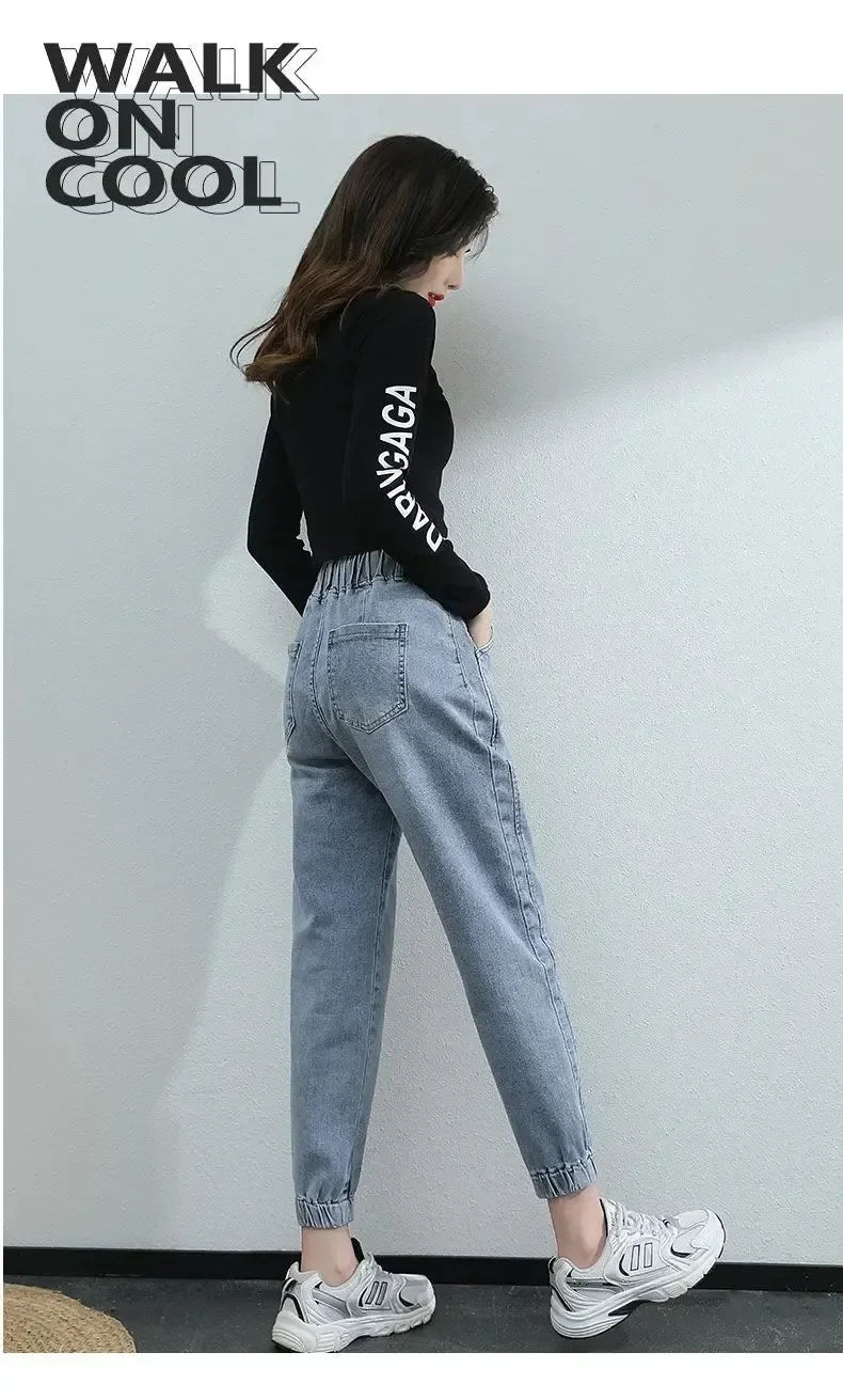 Women's High-Waist Cargo Jeans – Relaxed Straight Leg