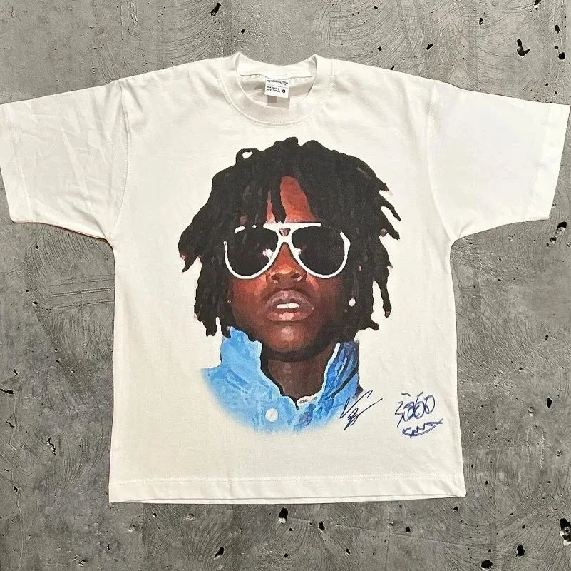 Hip Hop Celebrity Portrait Graphic Tee — Unisex Streetwear Cotton T-Shirt