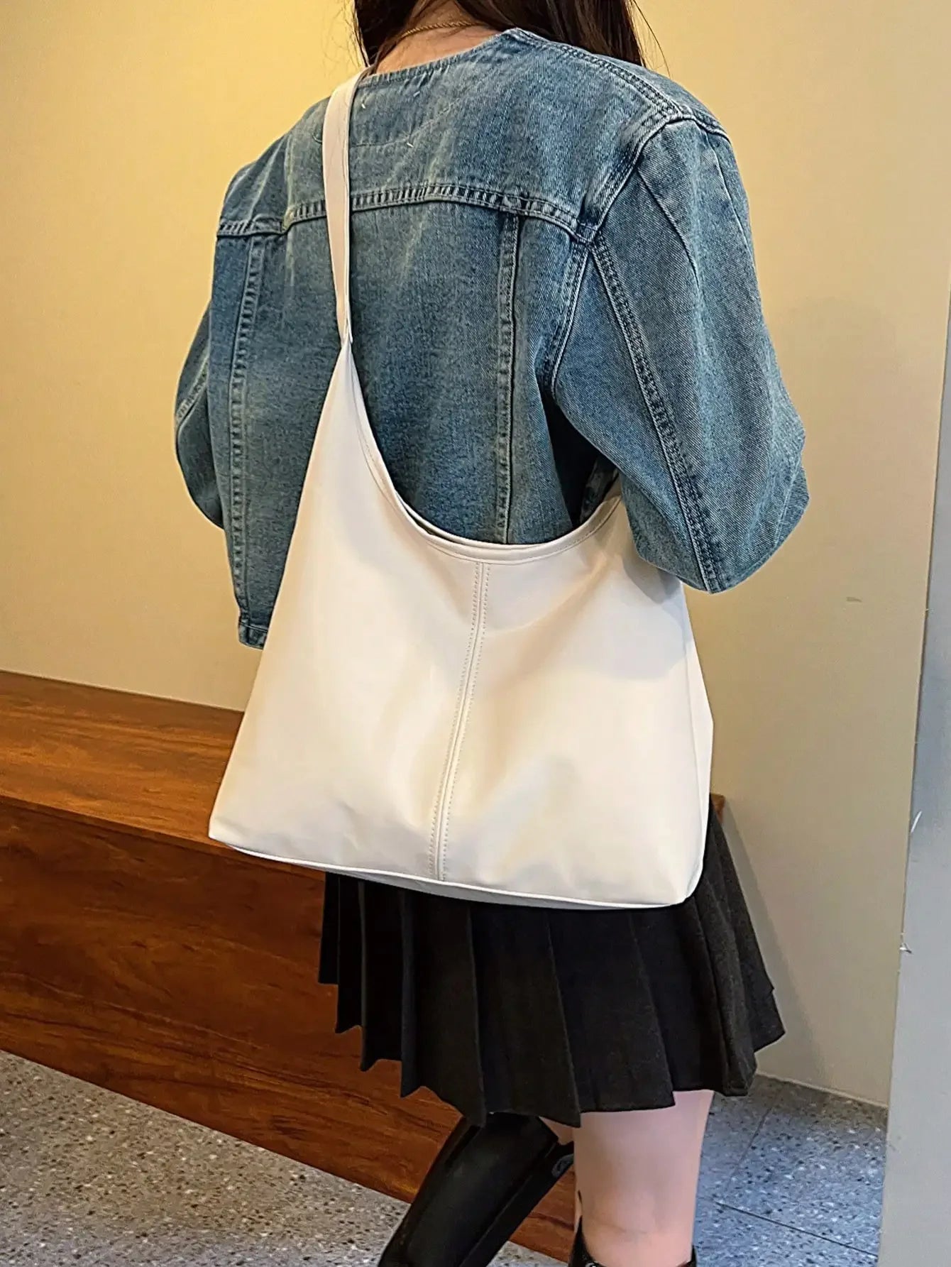 Large Capacity Solid Color Women's Shoulder Bag, Multifunctional Crossbody Bag, Women's Shoulder Tote Bag, Large Capacity Crossbody Tote Bag, Casual Work Bag
