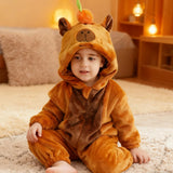 Adorable Animal Cartoon Baby Winter Rompers