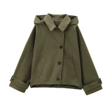 European Style Hooded Trench Jacket