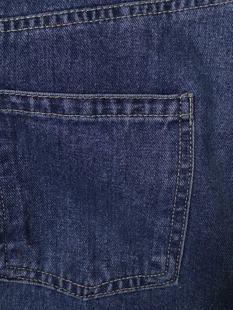 Punk-Inspired Patchwork Denim Bell Bottoms