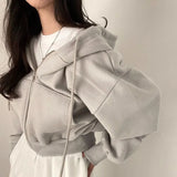 Women’s Y2K Zip-Up Crop Hoodie