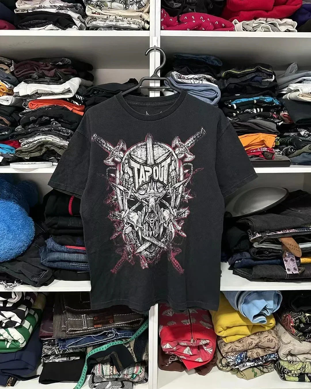 Y2K Gothic Skull Oversized Graphic Tee