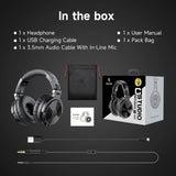 Oneodio Pro-C Bluetooth Wireless Headphones With Mic 110Hr Hi-Res Over Ear Bluetooth 5.2 Headset Earphone For Phone PC Sports