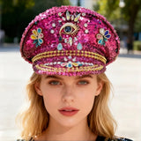 Rhinestone Captain Hat | Festival & Masquerade Cap