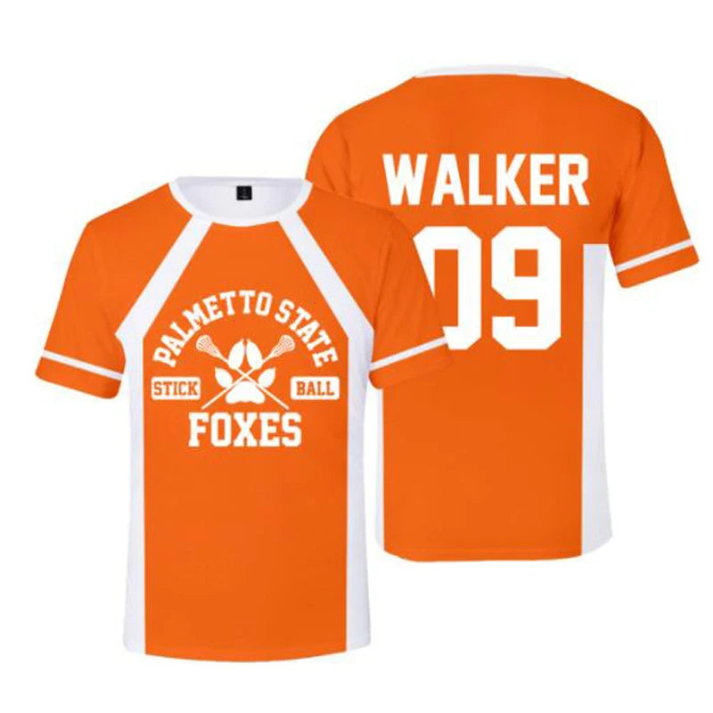 Cosplay The Foxhole Court Palmetto State Foxes Lacrosse Jersey WILDS MINYARD JOSTEN Short Sleeve T Shirt for Men Boy Oversized