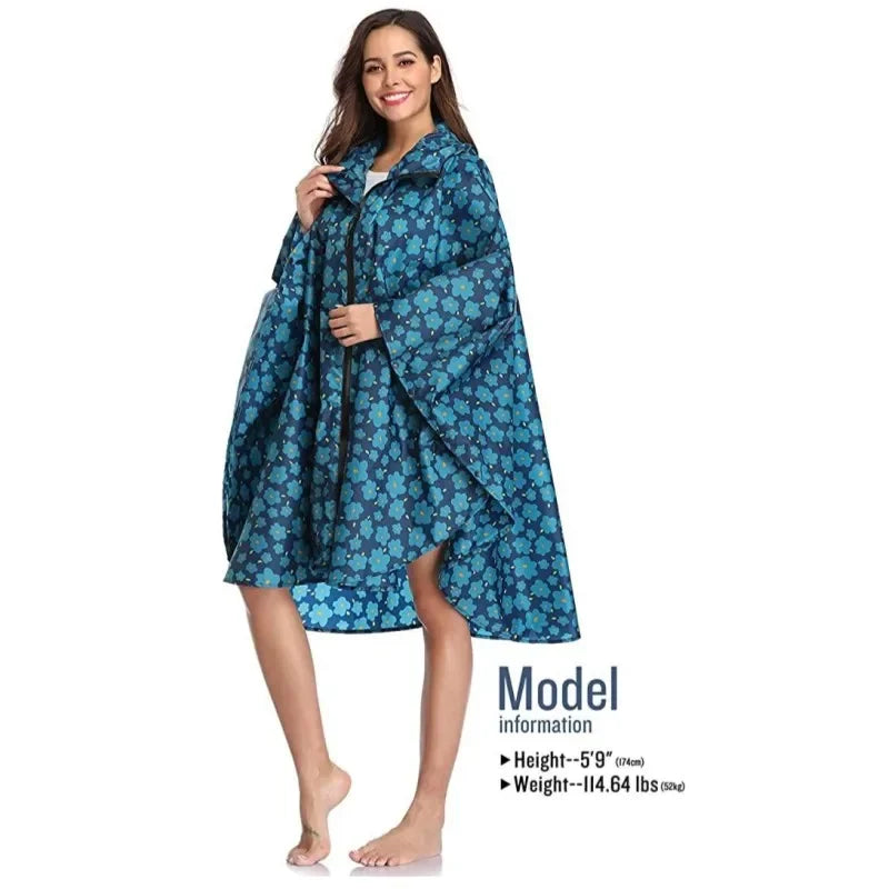 Waterproof Hooded Rain Poncho – Lightweight & Stylish