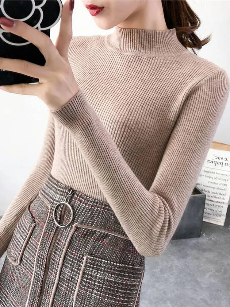 Women's Mock Neck Knit Sweater