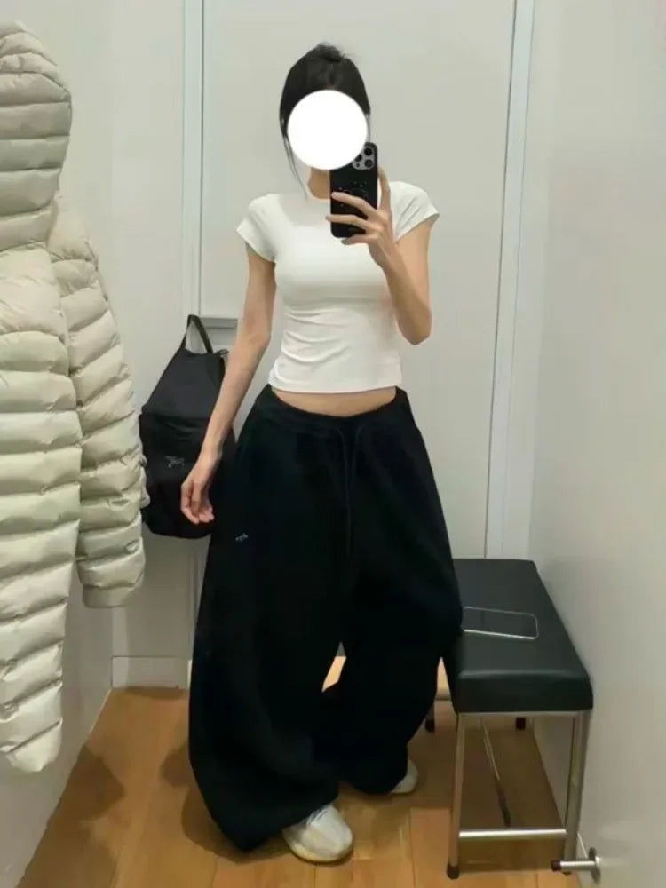 Women's High-Waist Wide-Leg Sweatpants