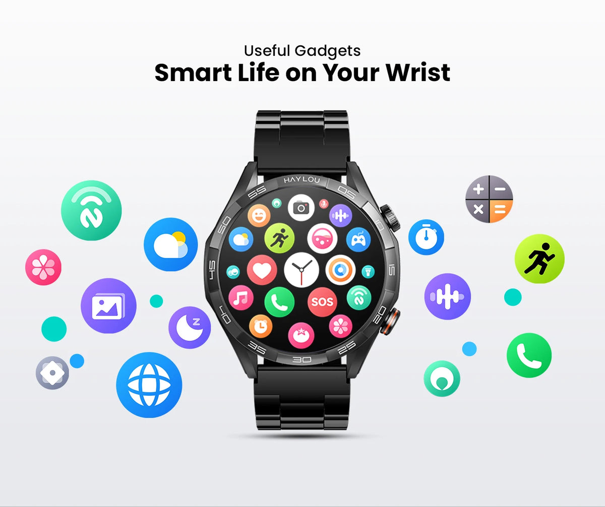 HAYLOU Solar 5 Smartwatch – AMOLED, Bluetooth Calling