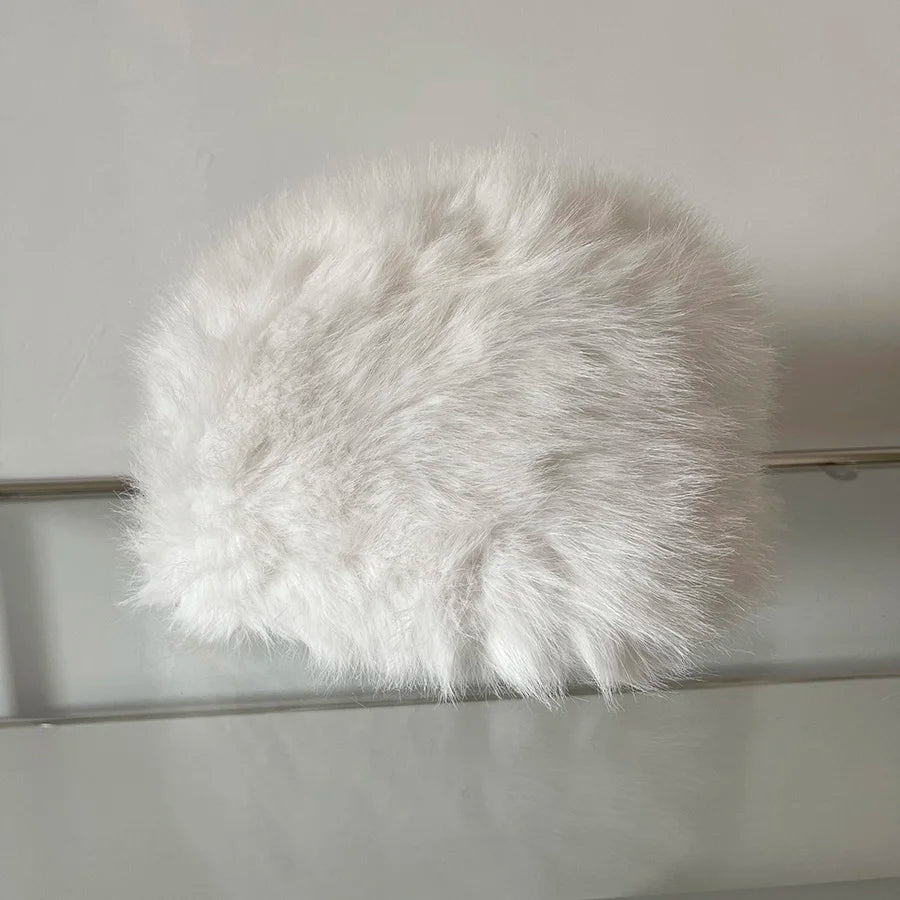 Soft Faux Fur Bucket Hat Women Winter Faux Fur Hat Luxury Fluffy Plush Russian Style Hat Personality Fishermen Hat шапка женс