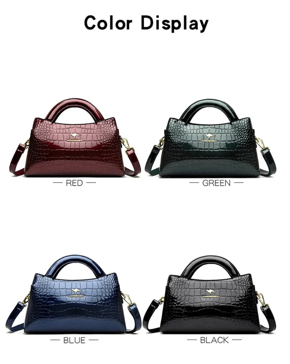 KAIDIFEINIROO Kangaroo Brand Alligator Pu Leather Shoulder Crossbody Bag Clutch Hand Bags for Mother Small Women Handbags New