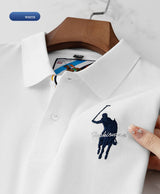 Men's Embroidered Cotton Polo Shirt – Breathable Summer Fit