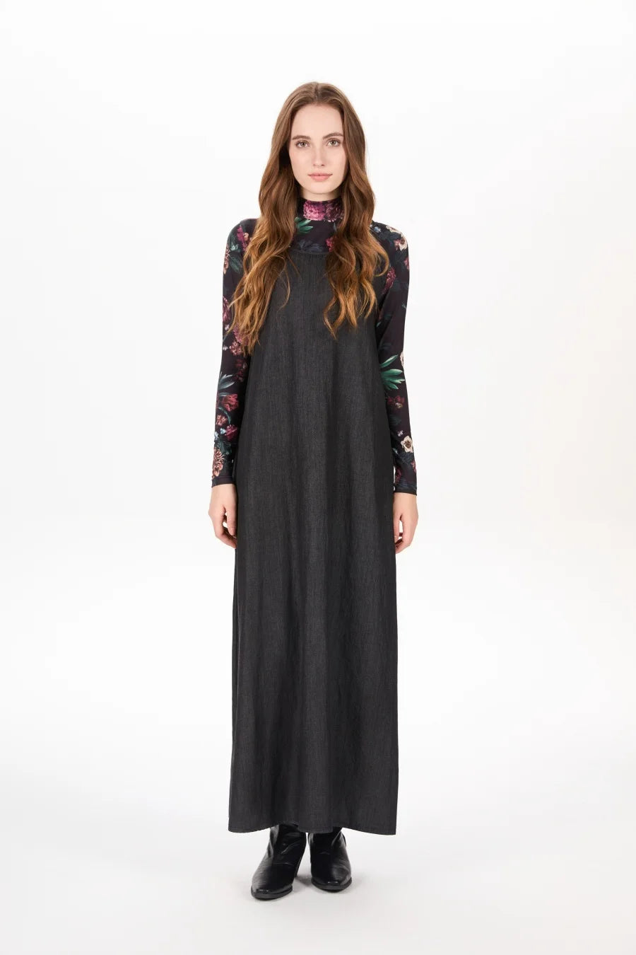 AW25 Denim Two-Piece: Loose Shirt & A-Line Slip Dress