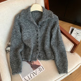 Women's Turtleneck Button-Front Cardigan