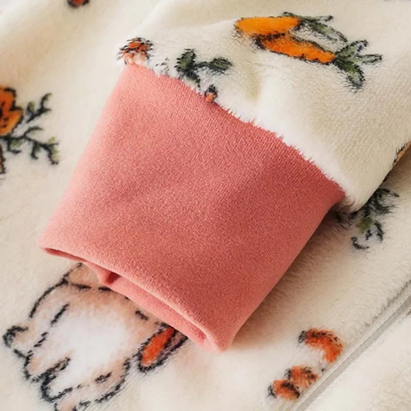 Cozy Cartoon Flannel Kids' Pajamas