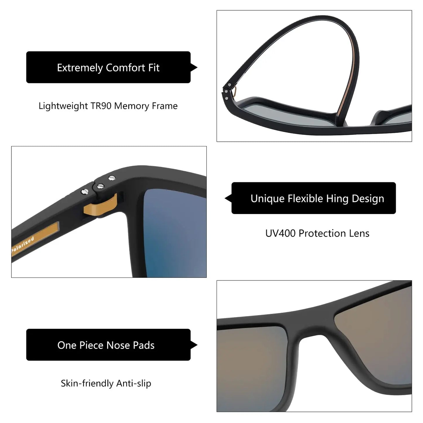 Zenottic Men's Polarized Sunglasses – UV400 TR90 Frame
