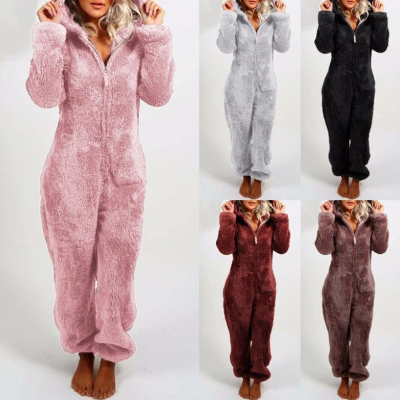 Women’s Elegant Hooded One-Piece Jumpsuit
